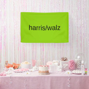 harris and walz summer 2024 green residential banner