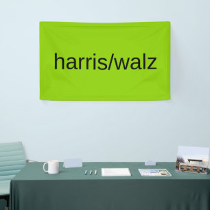 harris and walz summer 2024 green residential banner
