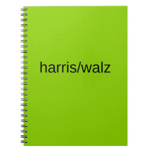 harris and walz summer 2024 green residential  notebook
