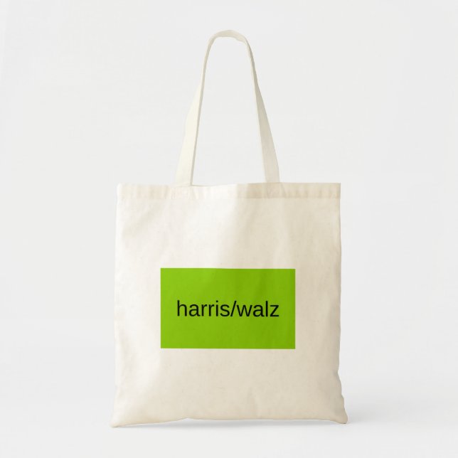harris and walz summer 2024 green residential  tote bag (Front)