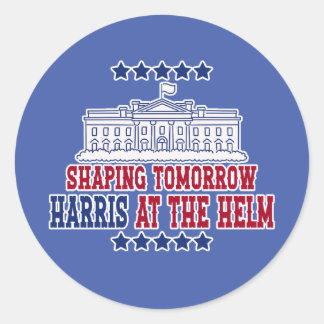 Harris At the Helm- Vote for Intergrity Classic Round Sticker