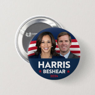 HARRIS BESHEAR 2024 6 CM ROUND BADGE