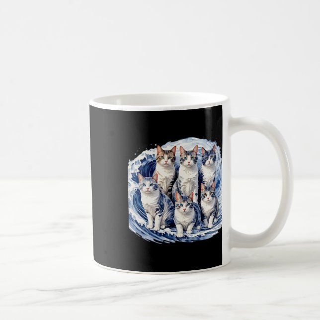 Harris Blue Cats Wave - Funny For Cat Owners  Coffee Mug (Right)