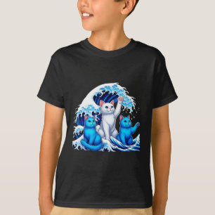 Harris Blue Cats Wave Funny For Cat Owners Kamala T-Shirt