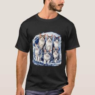Harris Blue Cats Wave - Funny For Cat Owners T-Shirt