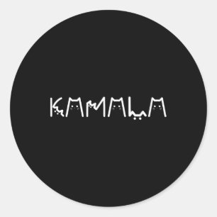Harris Cat Alphabet Cat Letter Blue Cat Go Kamala Classic Round Sticker