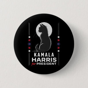 Harris Cat Ladies Vote Positive Funny 2024 6 Cm Round Badge