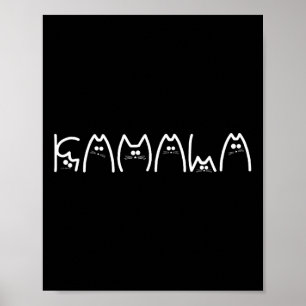 Harris Cat Lettering Positive1 Poster