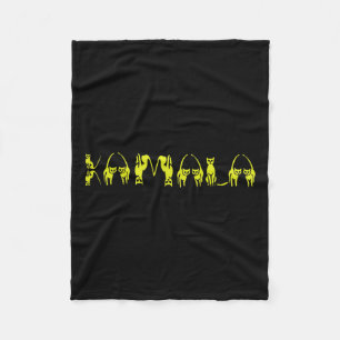 Harris Cat Lettering Positive Funny 15 Fleece Blanket