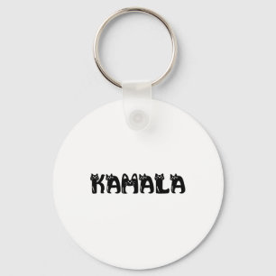 Harris Cat Lettering Positive Funny 2024 Election Key Ring