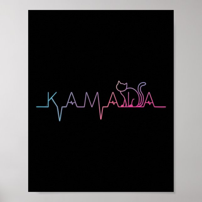 Harris Cat Lettering Positive Funny Cat Lover  Poster (Front)