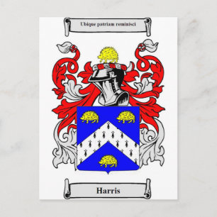 Harris Coat of Arms Postcard