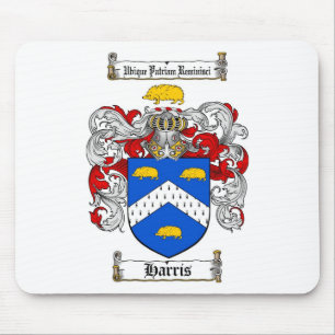 HARRIS FAMILY CREST -  HARRIS COAT OF ARMS MOUSE MAT