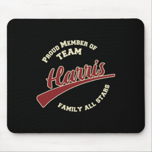 Harris Family Last Name  Mouse Mat