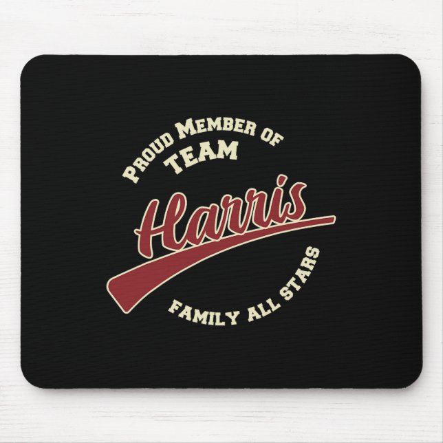 Harris Family Last Name  Mouse Mat (Front)