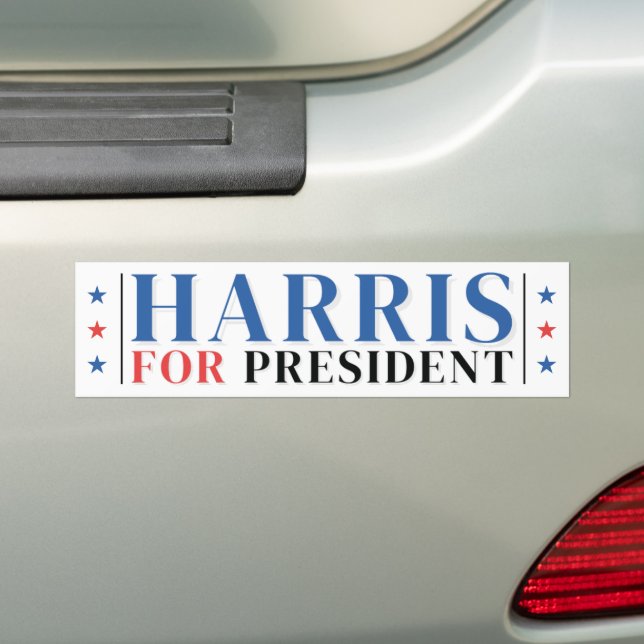 Harris for President 2024 Election Bumper Sticker (On Car)