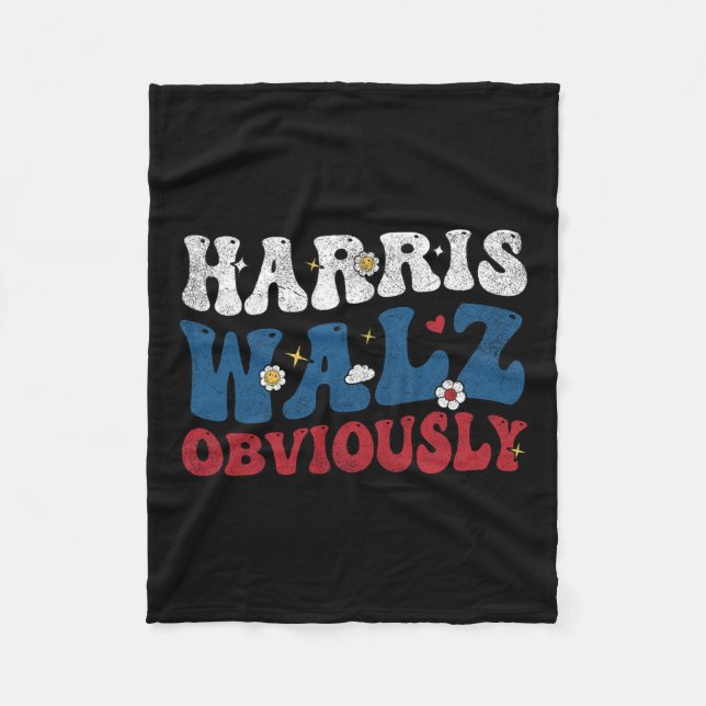 Harris For President 2024  Fleece Blanket (Front)