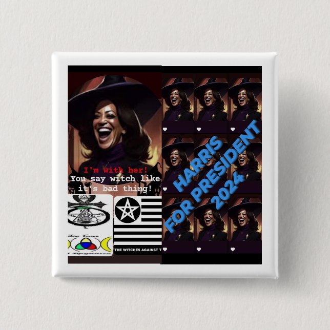 Harris for President  Button, Standard, 2¼ Inch 15 Cm Square Badge (Front)