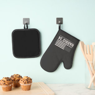 Harris For President Democrat Election American  Oven Mitt & Pot Holder Set
