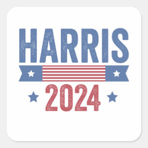 Harris For President Election Democrats American Square Sticker
