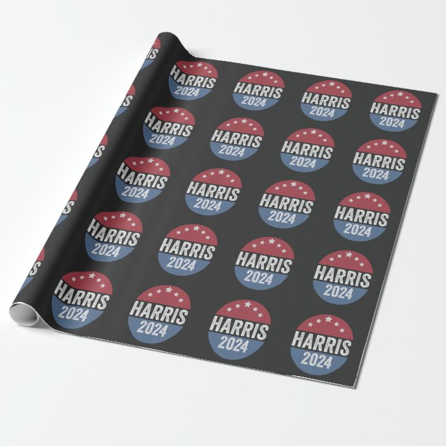 Harris For President Election Democrats American  Wrapping Paper (Unrolled)