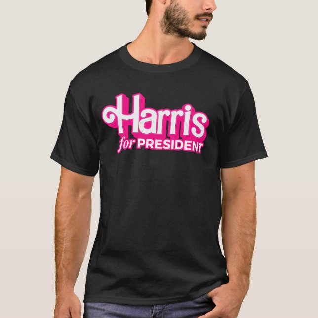 Harris for President Pink Style T-Shirt (Front)