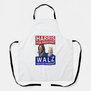 Harris For President Walz For Vice President Kamal Apron