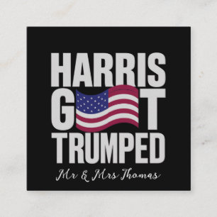 Harris Got Trumped The Ultimate Political Humour Square Business Card