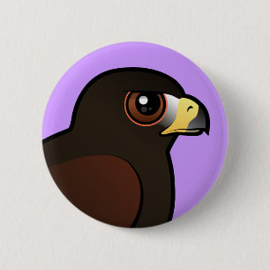 Harris Hawk 6 Cm Round Badge