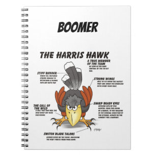 Harris Hawk Cartoon Notebook