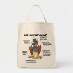 Harris Hawk Cartoon Tote Bag