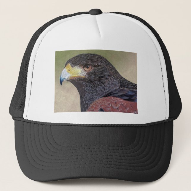Harris Hawk coloured pencils Trucker Hat (Front)