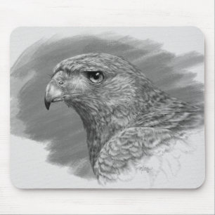 Harris Hawk Drawing Mouse Mat