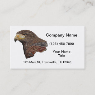 Harris Hawk Faux Embroidery Business Card