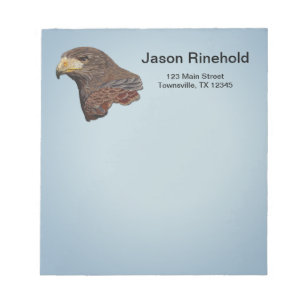 Harris Hawk Faux Embroidery Notepad