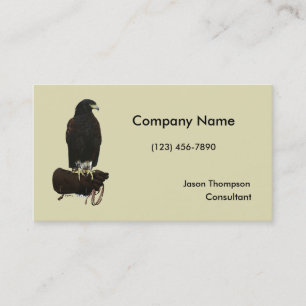 Harris Hawk on Glove Business Card