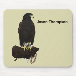 Harris Hawk on Glove Mouse Mat