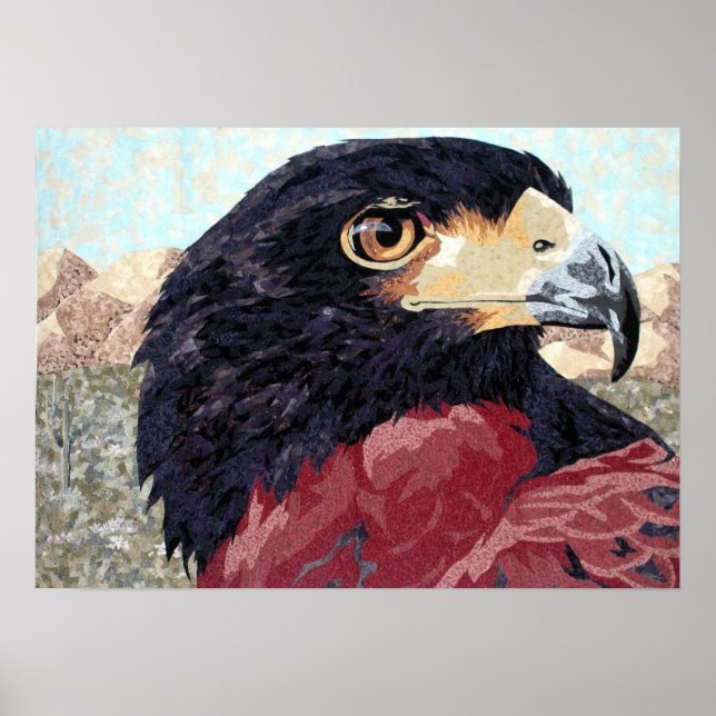 Harris Hawk-textile Poster (Front)