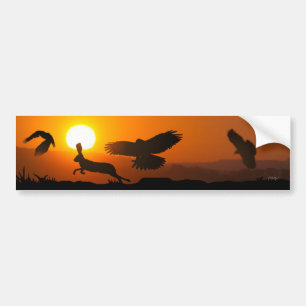 Harris Hawks Hunting Bumper Sticker