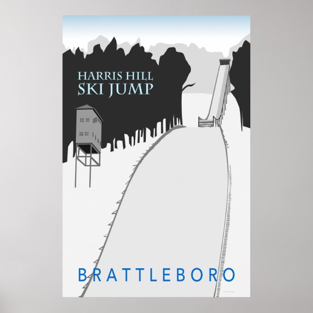 Harris Hill Ski Jump Retro Poster (Front)