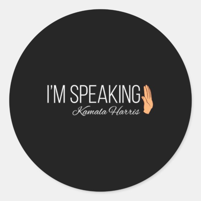 Harris I'm Speaking 2020 Vp Debate Quote  Classic Round Sticker (Front)