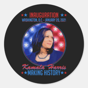 Harris Inauguration 2021 Making History Vp Classic Round Sticker