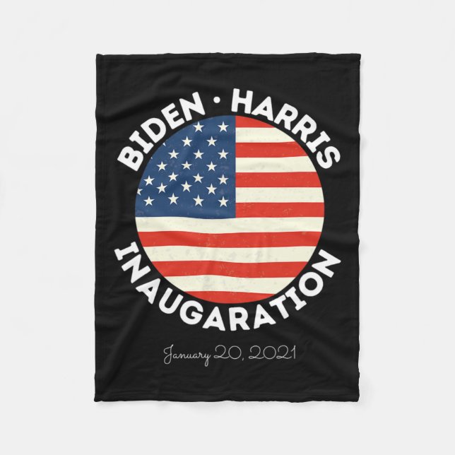 Harris Inauguration January 20th 2021 Retro Democr Fleece Blanket (Front)
