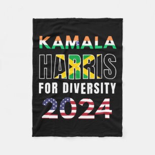 Harris India Jamaica Flag Diversity 2024 Fleece Blanket