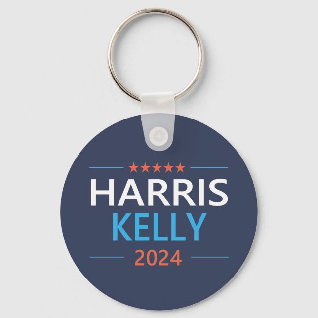 Harris Kelly 2024 Kamala Harris Democrat Key Ring (Front)