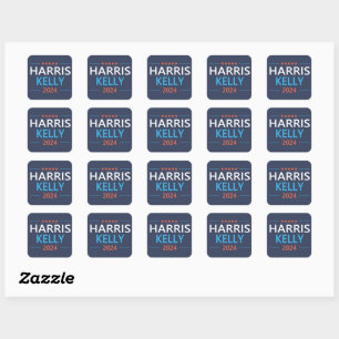 Harris Kelly 2024 Kamala Harris Democrat Square Sticker