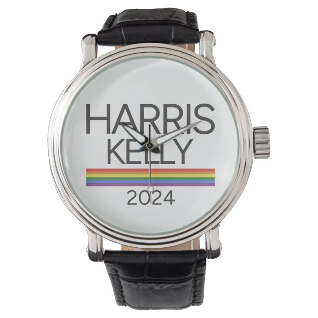 Harris Kelly 2024 LGBTQ Rainbow Pride Flag Watch (Front)