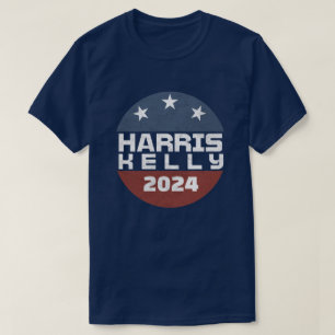 Harris Kelly 2024 Vintage Red Blue Campaign T-Shirt