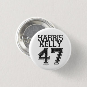 Harris Kelly 47th President 2024 Election Vintage 3 Cm Round Badge