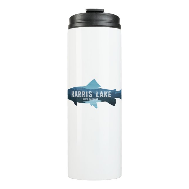 Harris Lake North Carolina Fish Thermal Tumbler (Front)